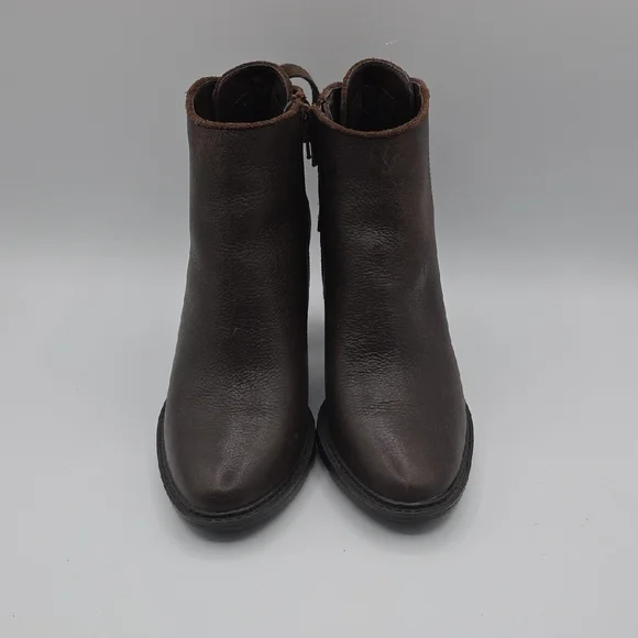 AEROSOLES Rich Brown Ankle Leather Booties - Picture 2 of 15